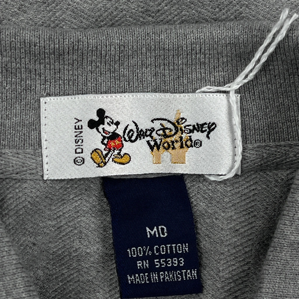 Walt Disney World Disney Graphic Polo Shirt - Medium Grey Cotton - Image 3