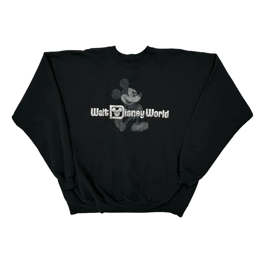 Walt Disney World Disney Graphic Sweatshirt - 3XL Black Cotton Blend