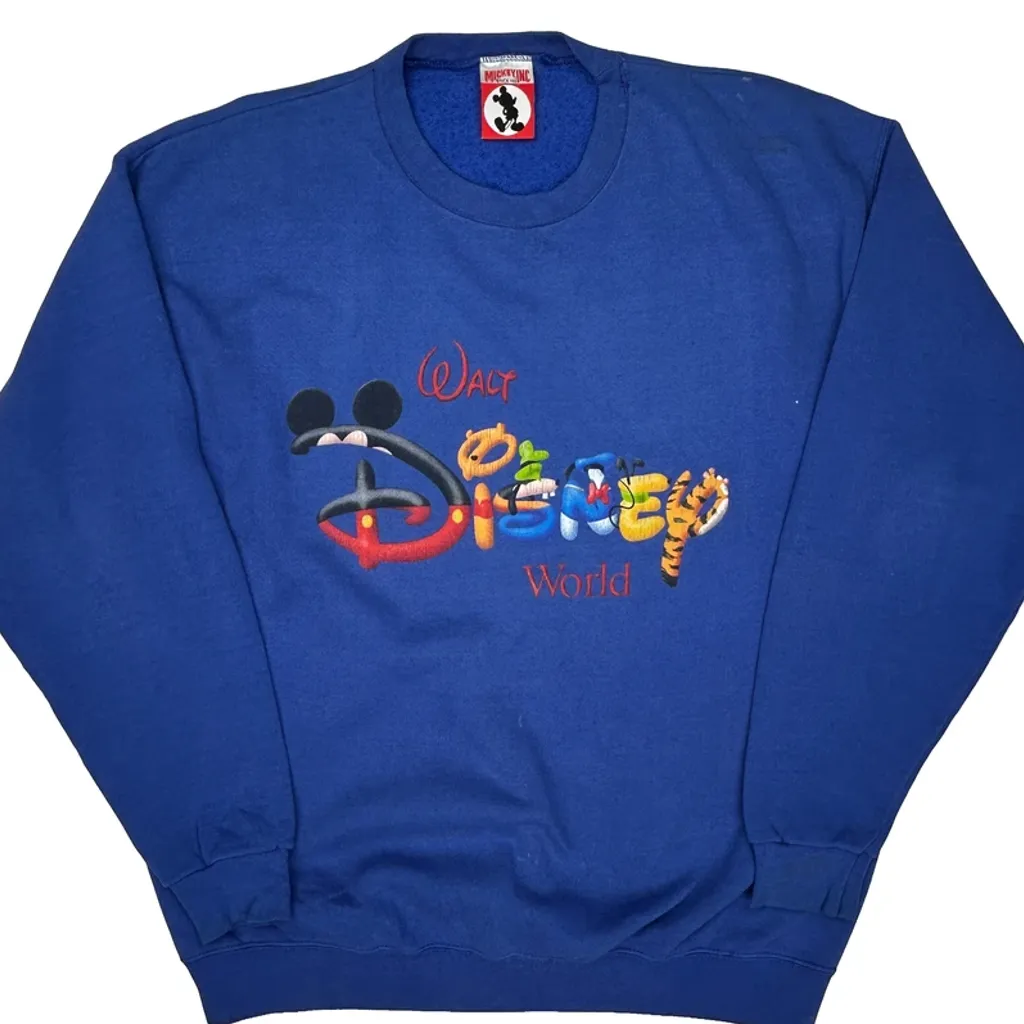 Walt Disney World Disney Graphic Sweatshirt - XL Blue Cotton - Image 5