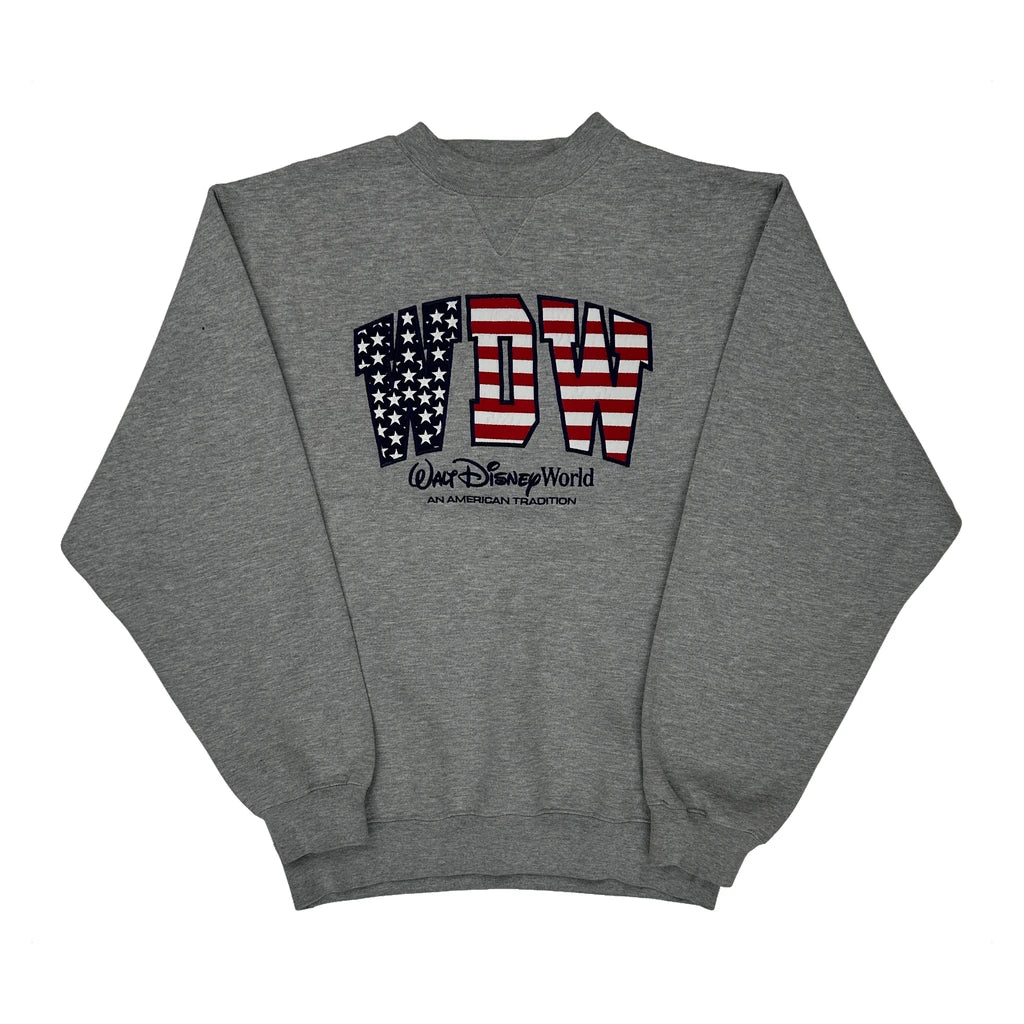 Walt Disney World Disney Graphic Sweatshirt - Small Gray Polyester Blend