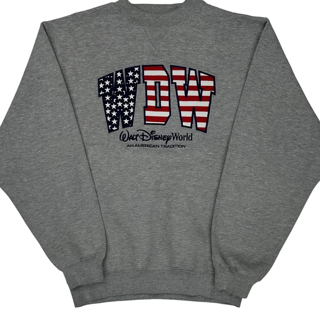 Walt Disney World Disney Graphic Sweatshirt - Small Gray Polyester Blend - Image 5