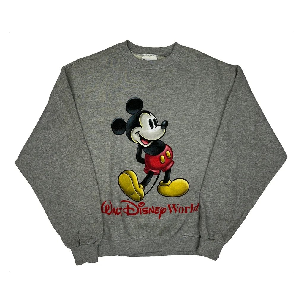 Walt Disney World Disney Cartoon Sweatshirt - Medium Grey Cotton