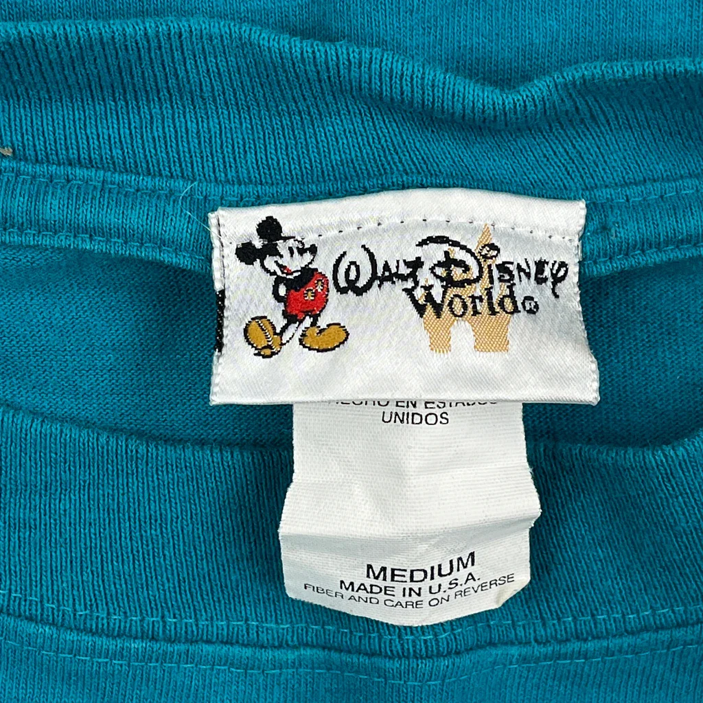 Walt Disney World Disney Cartoon T-Shirt - Medium Blue Cotton - Image 3