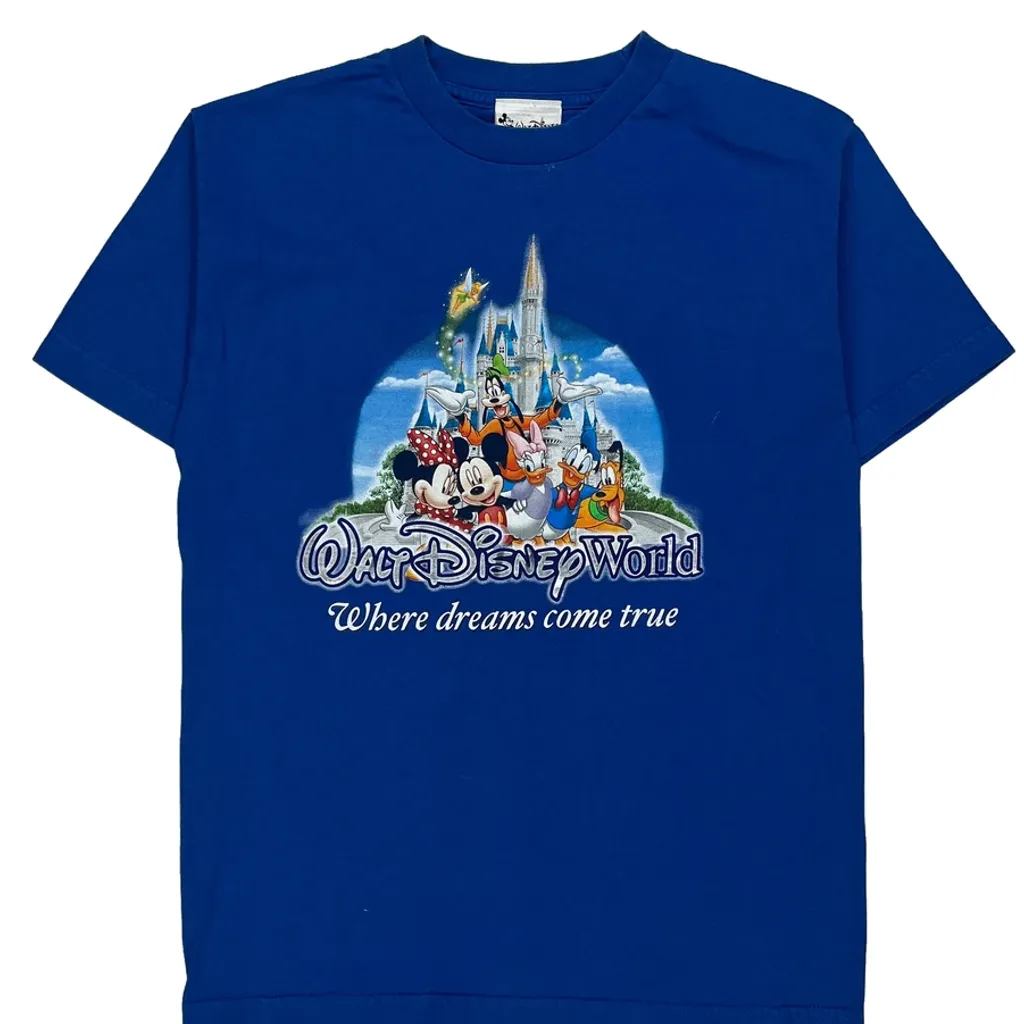 Walt Disney World Disney Cartoon T-Shirt - Medium Blue Cotton - Image 4