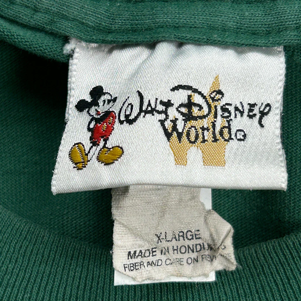 Walt Disney World Disney Cartoon T-Shirt - XL Green Cotton - Image 3