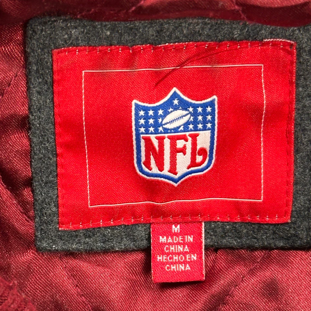 Washington Redskins Nfl Varsity Jacket - Medium Grey Wool Blend - Image 3
