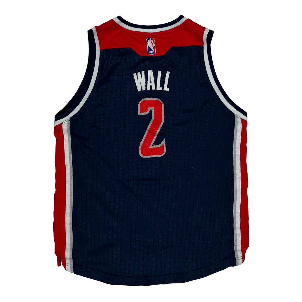 Washington Wizards Adidas #2 Wall Jersey - Large Navy Polyester - Image 2