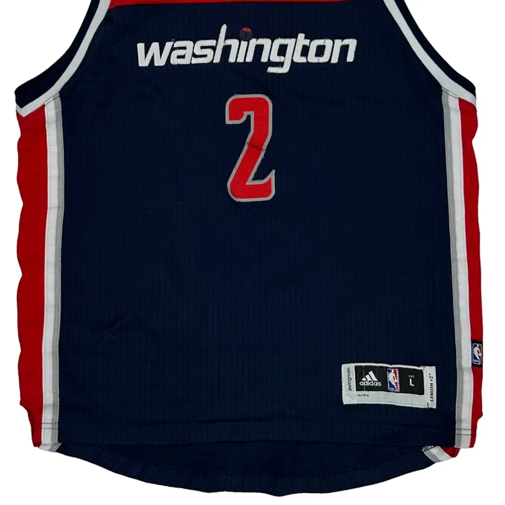 Washington Wizards Adidas #2 Wall Jersey - Large Navy Polyester - Image 5