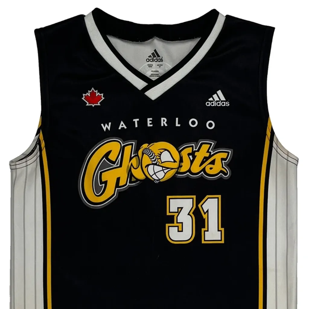 Waterloo Ghosts Adidas Graphic Jersey - Small Black Polyester - Image 5
