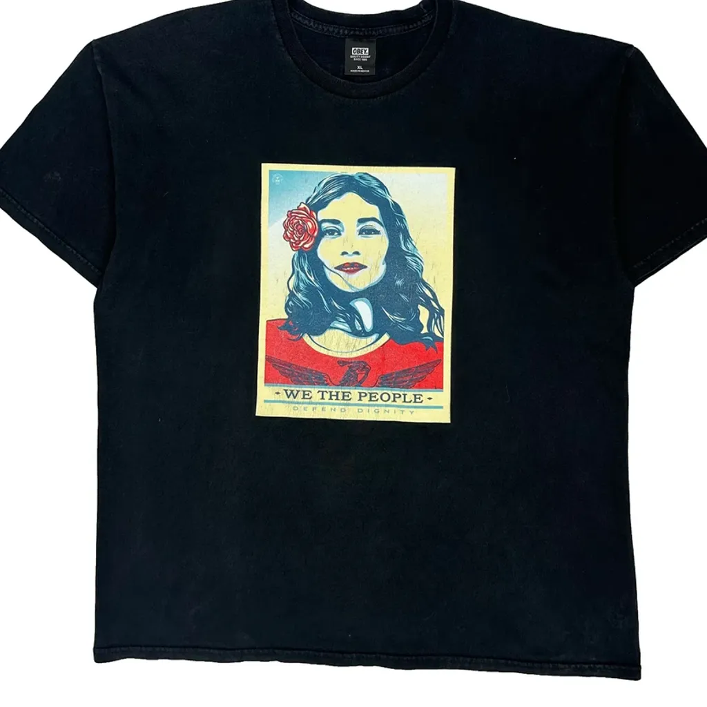 We The People Obey Graphic T-Shirt - XL Black Cotton - Image 4