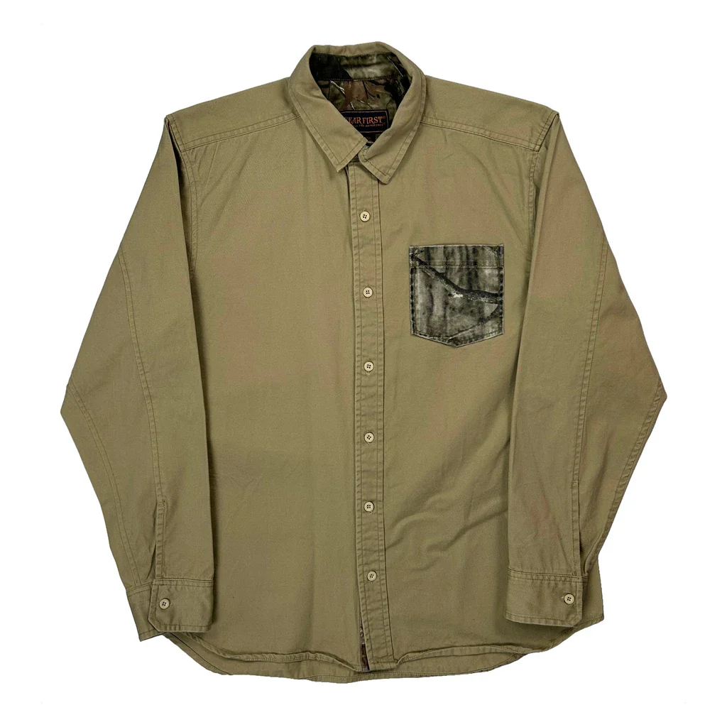 Wear First Camo Shirt - Large Khaki Cotton