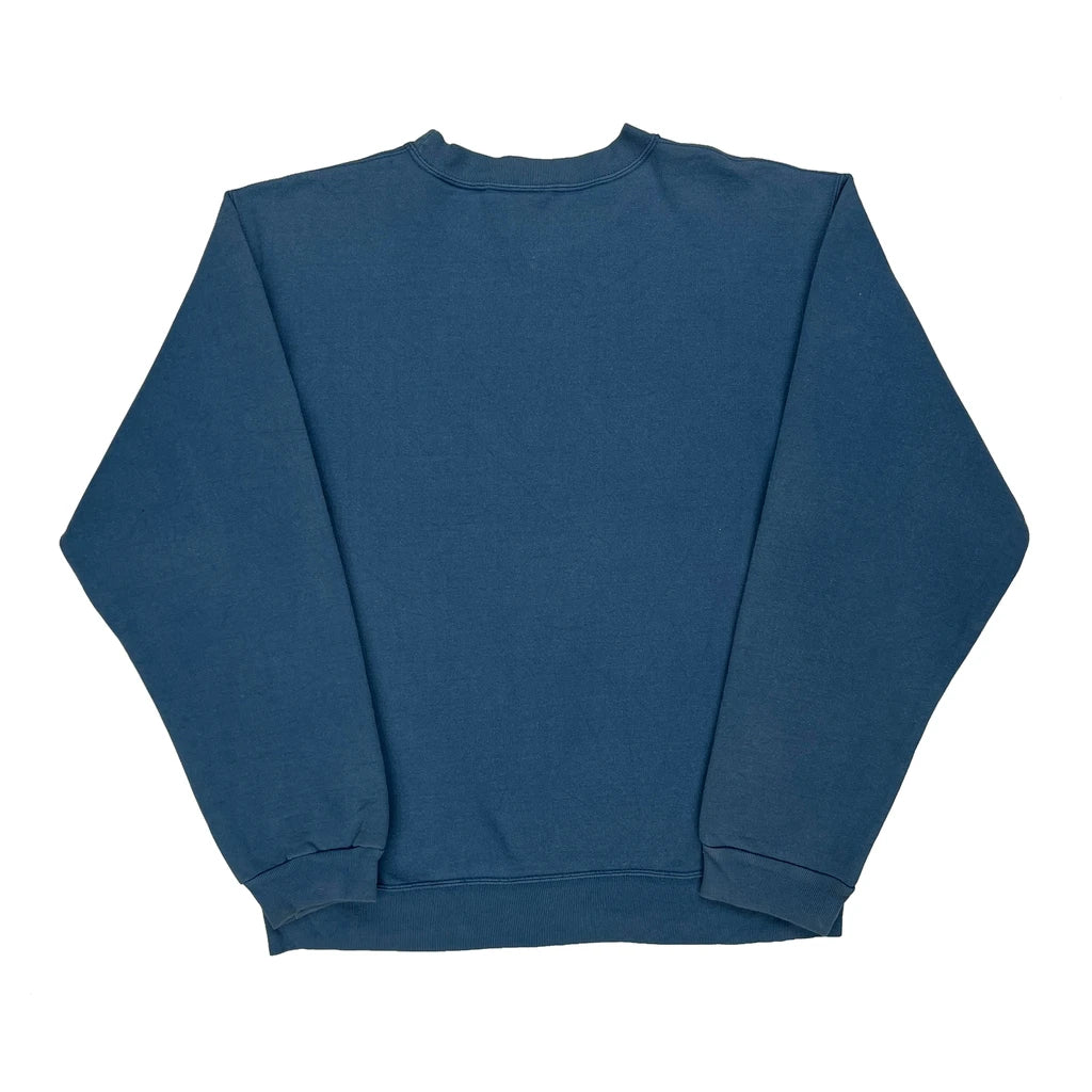 Weathergear Timberland Spellout Sweatshirt - Medium Blue Cotton - Image 2