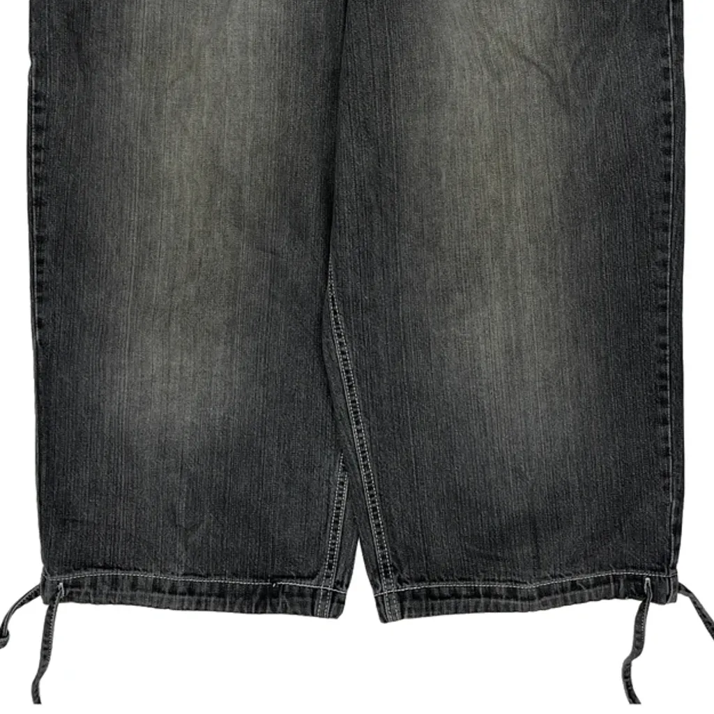 Webs Capri Baggy Denim Shorts - 36W 22L Grey Cotton - Image 9
