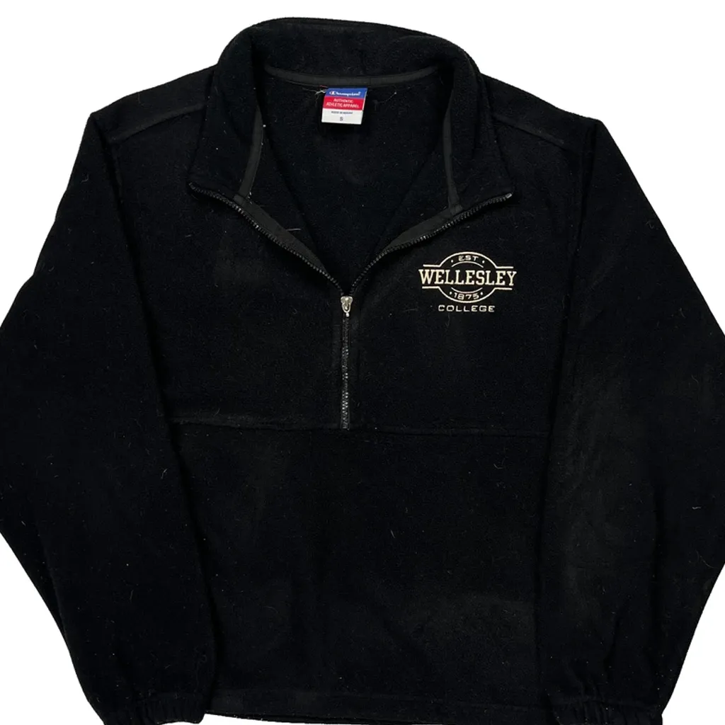 Wellesley College Champion College Fleece - Small Black Polyester - Image 4