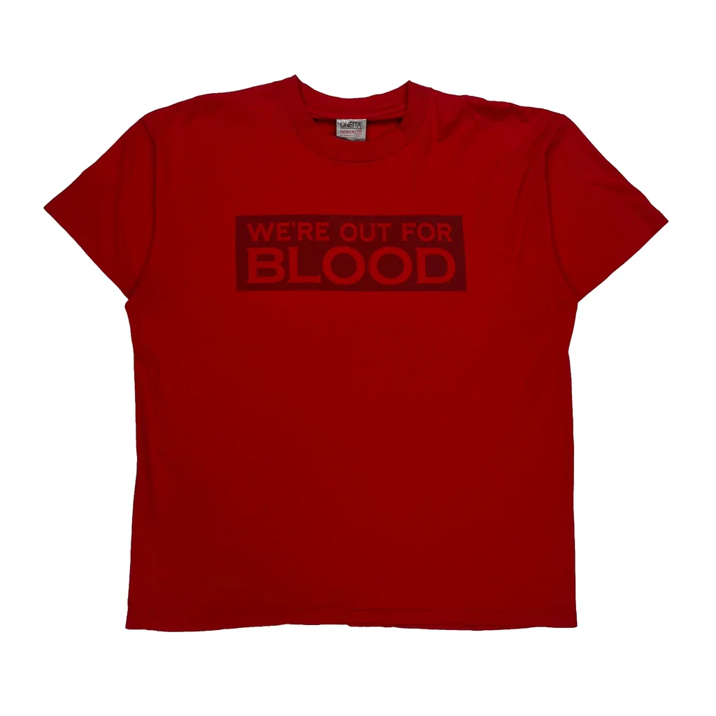 We'Re Out For Blood Oneita T-Shirt - XL Red Cotton Blend
