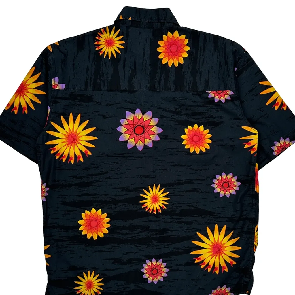 West Forty Nine Floral Hawaiian Shirt - Large Black Cotton - Image 6