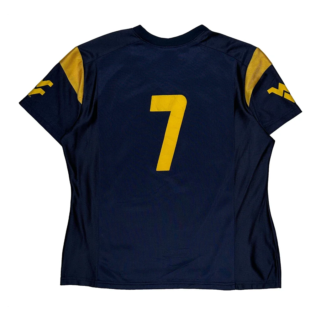 West Virginia Mountaineers Nike Football Jersey - Large Navy Polyester - Image 2