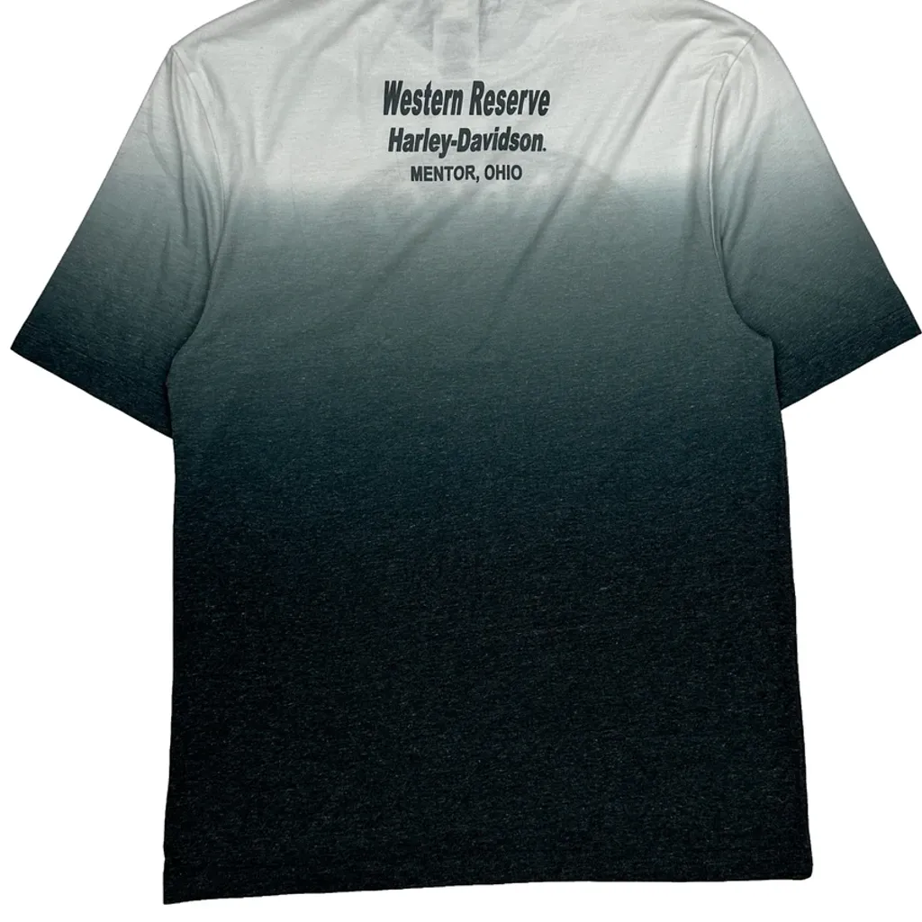 Western Reserve Harley Davidson T-Shirt - Medium Grey Cotton - Image 6