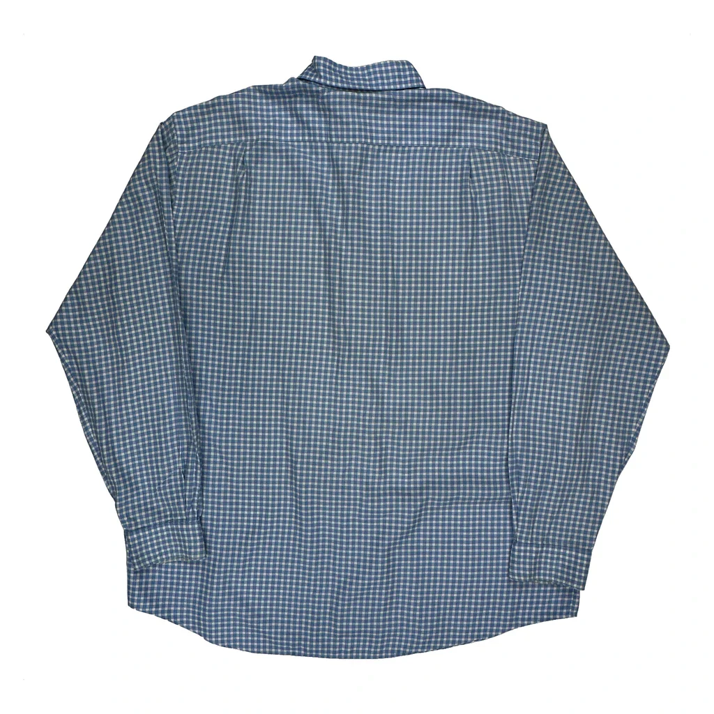 Westerton Fine Two-Ply 100'S Polo By Ralph Lauren Checked Shirt - XL Blue Cotton - Image 2