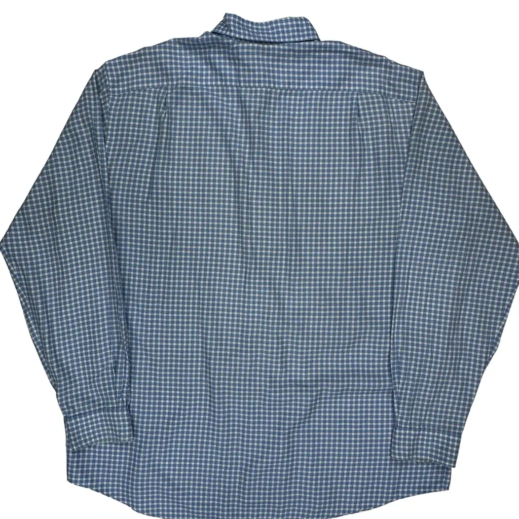 Westerton Fine Two-Ply 100'S Polo By Ralph Lauren Checked Shirt - XL Blue Cotton - Image 6