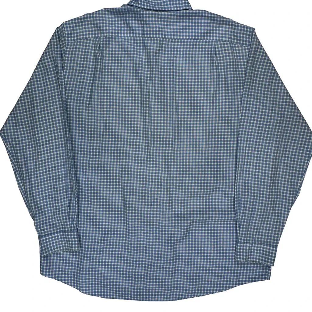 Westerton Fine Two-Ply 100'S Polo By Ralph Lauren Checked Shirt - XL Blue Cotton - Image 7