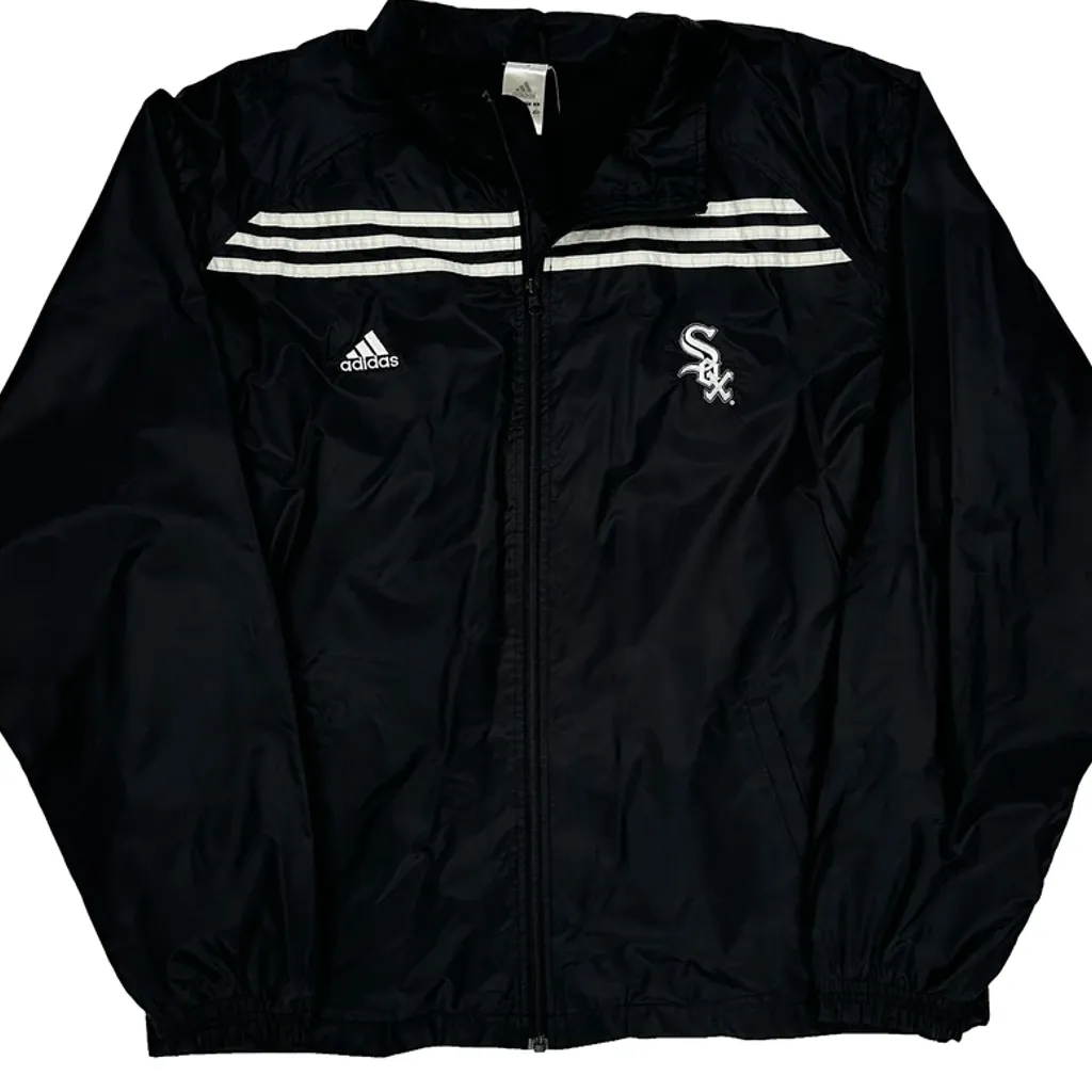 White Sox Adidas Windbreaker - XL Black Polyester - Image 4