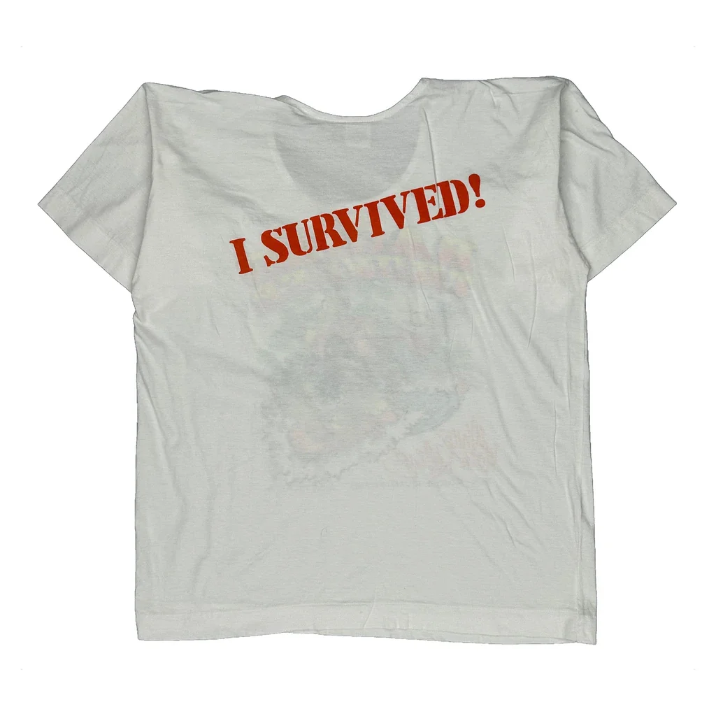 White Water Rafting Unbranded Graphic T-Shirt - XL White Cotton - Image 2