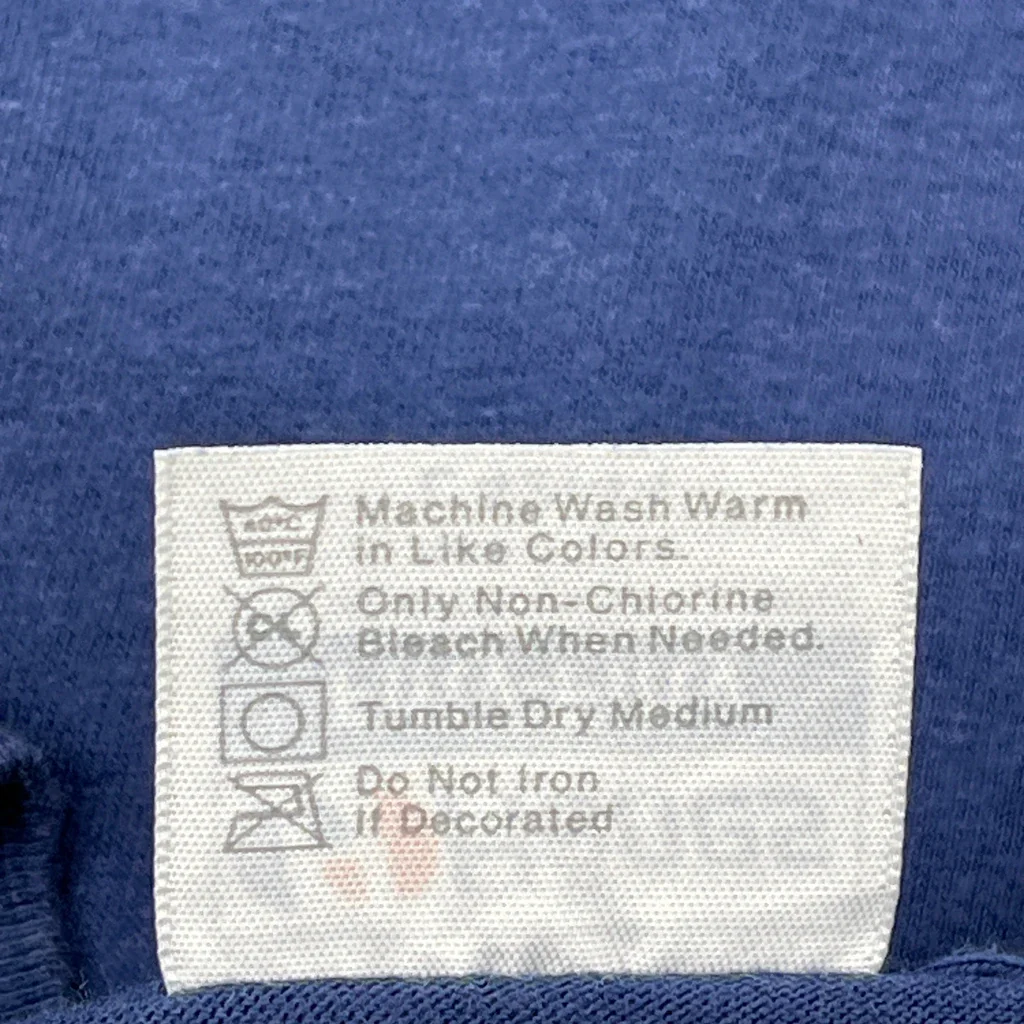 Whpd Hanes Single Stitch T-Shirt - Large Blue Cotton Blend - Image 4