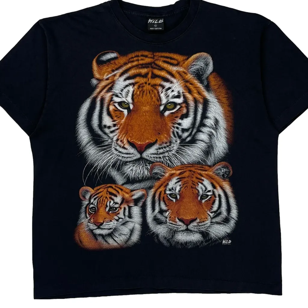 Wild Single Stitch T-Shirt - Large Black Cotton - Image 4