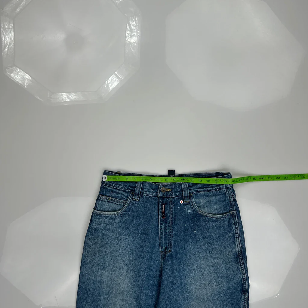 Willie Esco Denim Shorts - 32W 11L Blue Cotton - Image 3