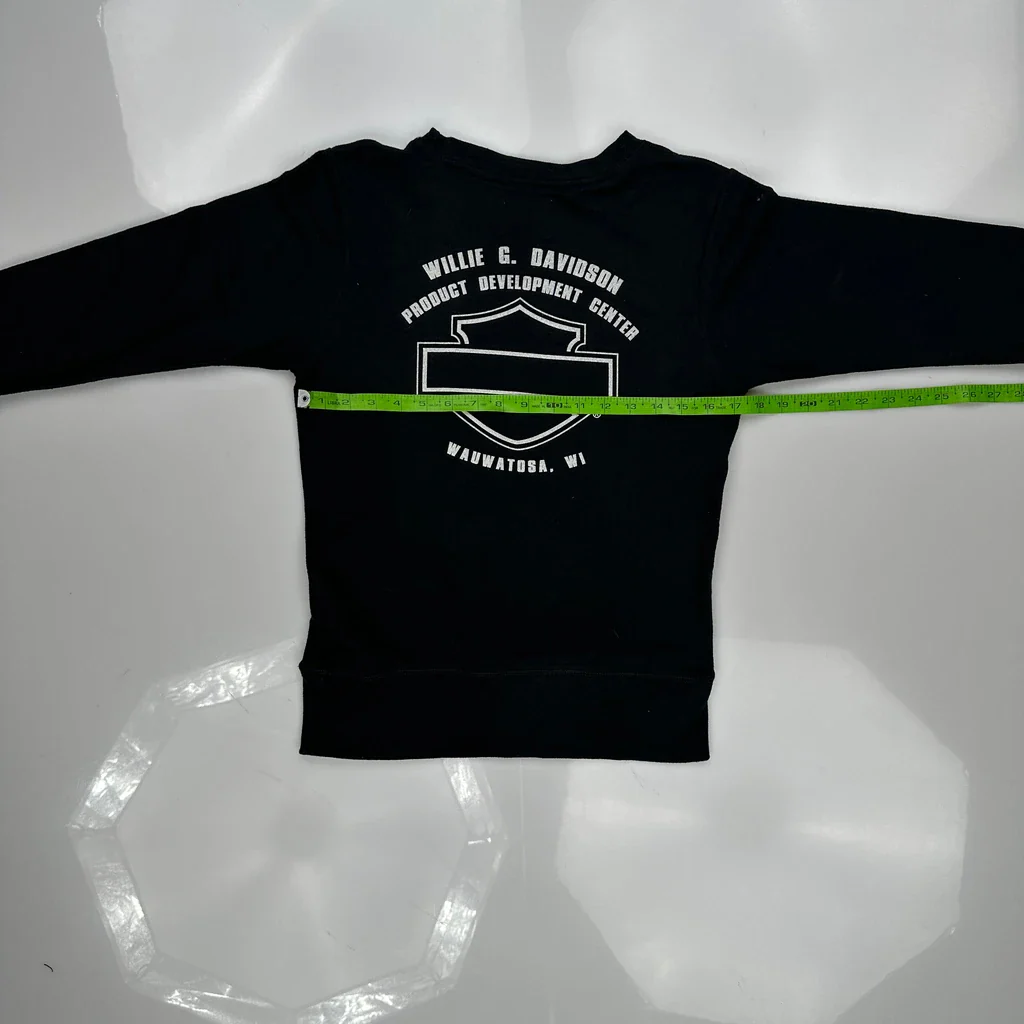 Willie G. Davidson Product Development Center Harley Davidson Graphic Long Sleeve T-Shirt - XS Black Cotton - Image 3