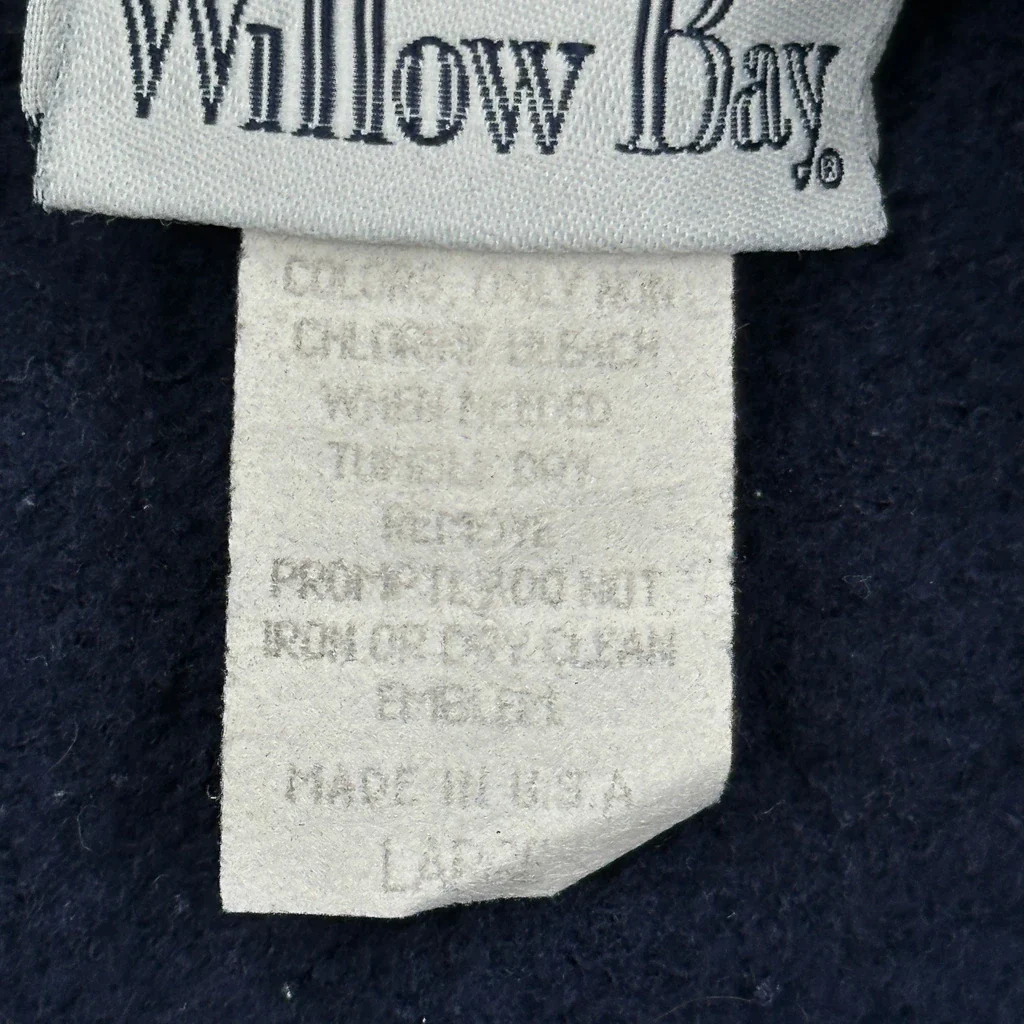 Willow Bay Graphic Sweatshirt - Large Navy Cotton - Image 3