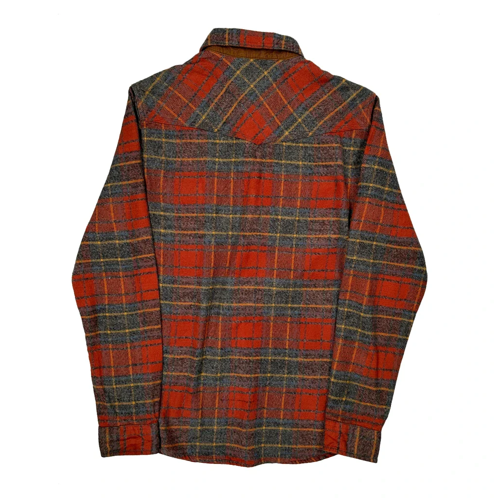 Wind River Checked Flannel Shirt - Medium Red Cotton - Image 2