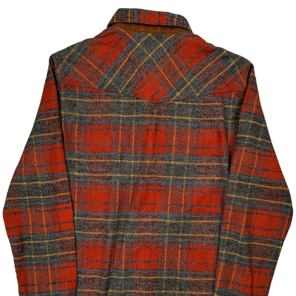 Wind River Checked Flannel Shirt - Medium Red Cotton - Image 6