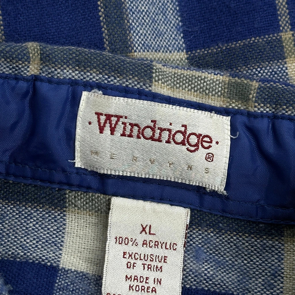 Windridge Checked Flannel Shirt - XL Blue Acrylic - Image 3