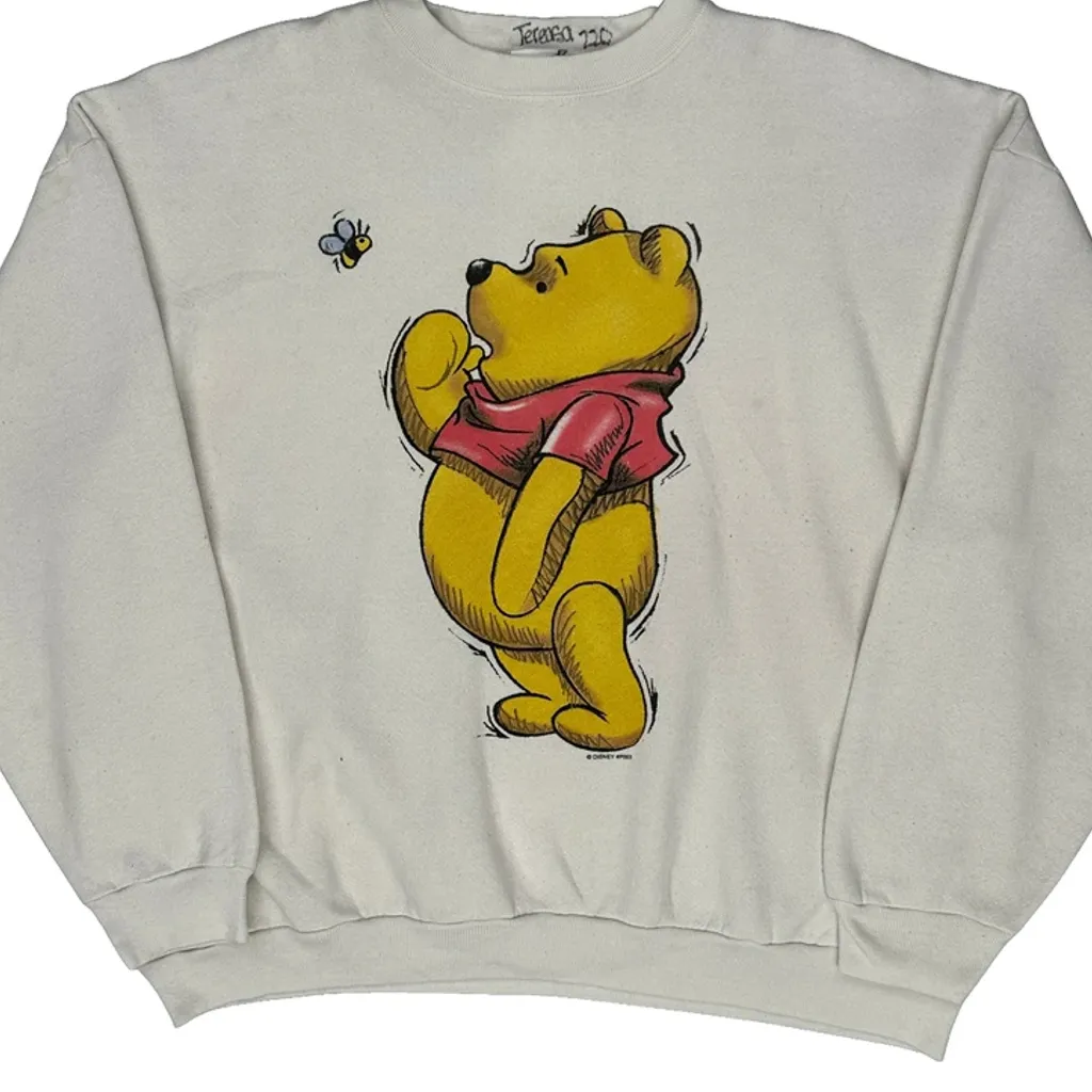 Winnie The Pooh Disney Cartoon Sweatshirt - XL White Cotton - Image 4
