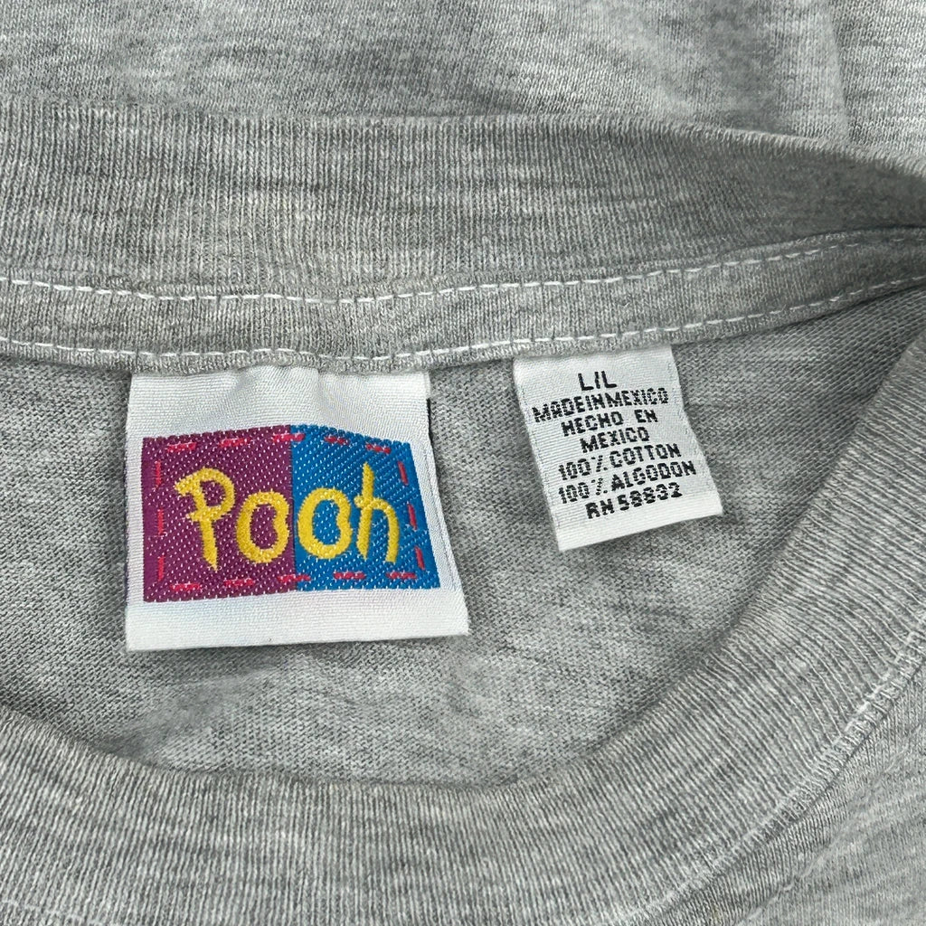Winnie The Pooh Disney Cartoon T-Shirt - Large Grey Cotton - Image 3