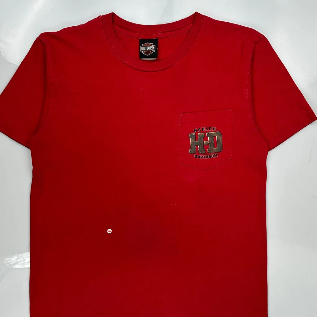 Winona, Mn Harley Davidson Graphic T-Shirt - Large Red Cotton - Image 3