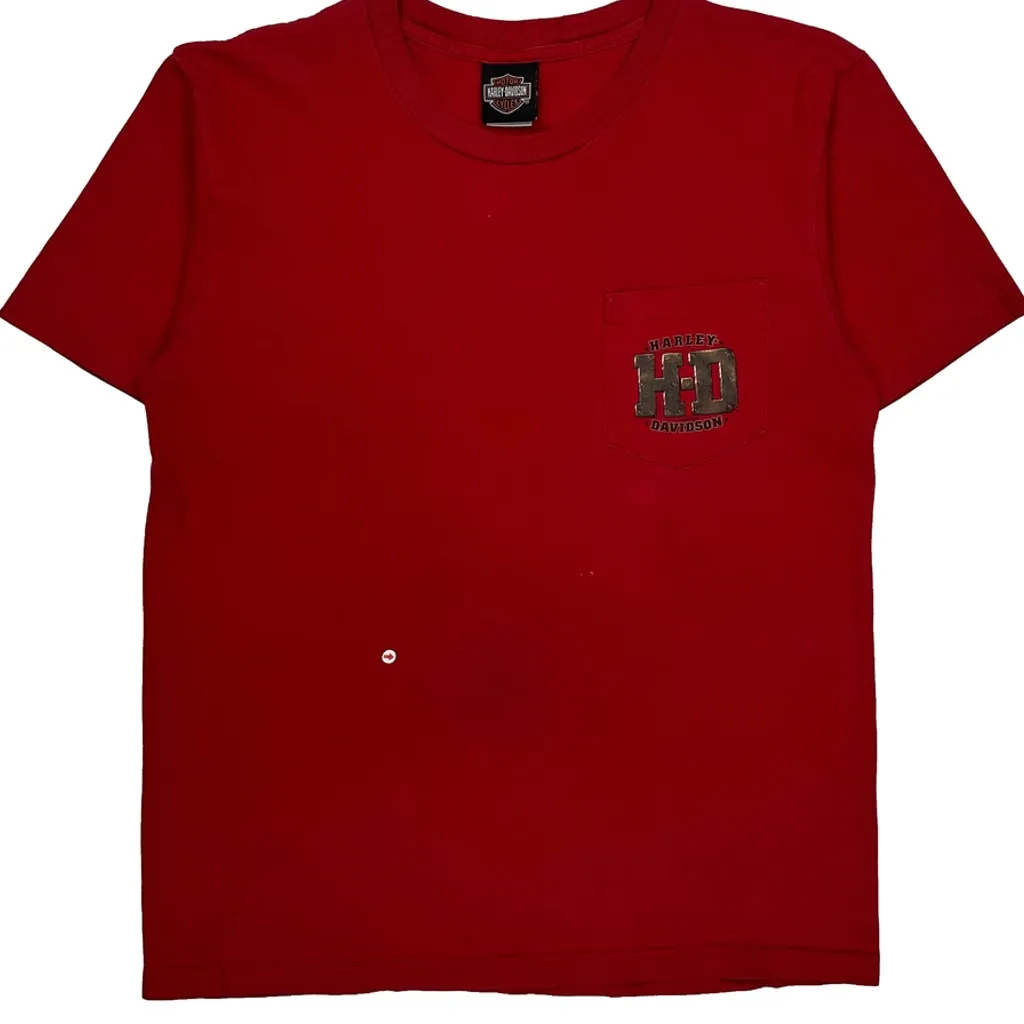 Winona, Mn Harley Davidson Graphic T-Shirt - Large Red Cotton - Image 6