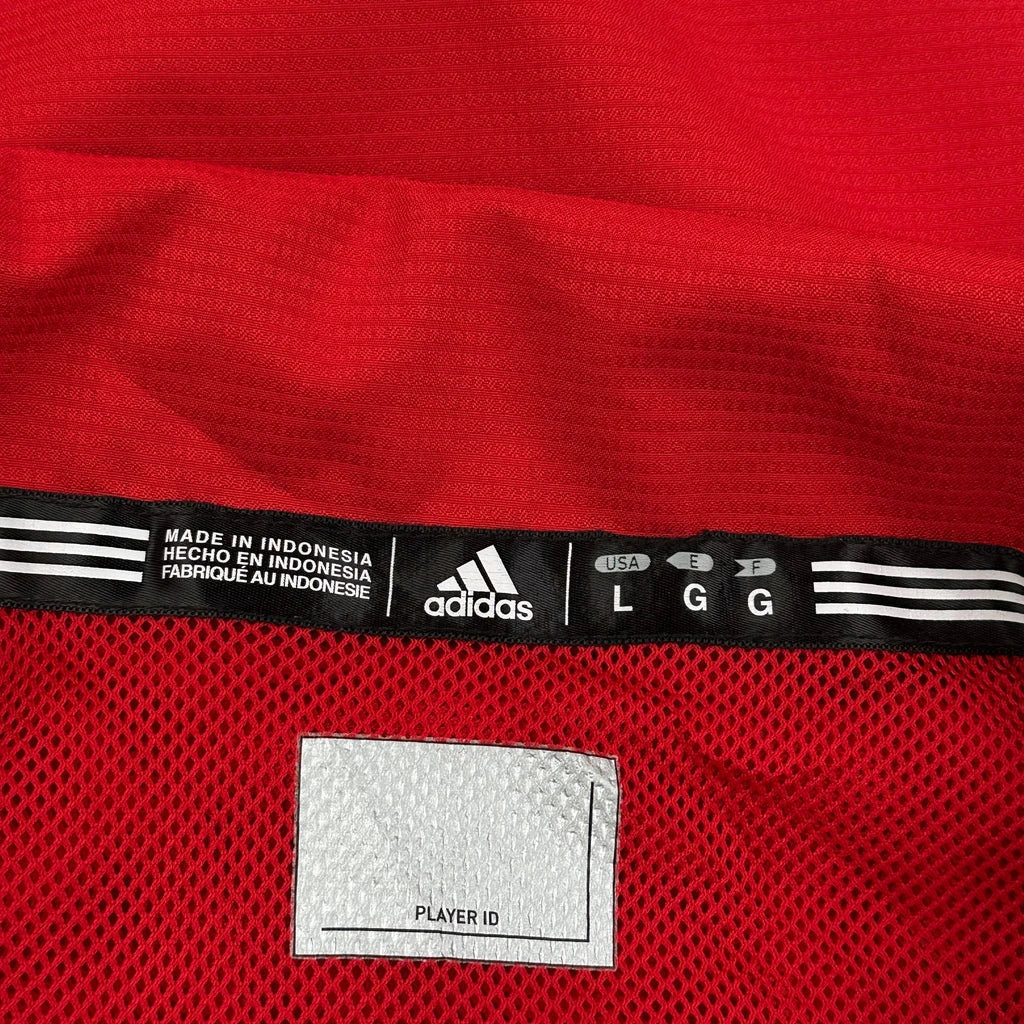 Wisconsin Adidas College Windbreaker - Large Red Polyester - Image 3