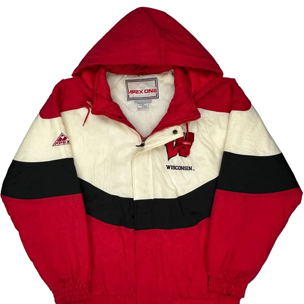 Wisconsin Apex One College Windbreaker - XL Red Nylon - Image 5
