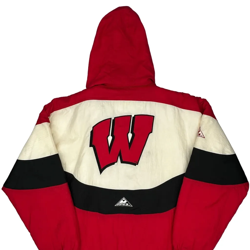 Wisconsin Apex One College Windbreaker - XL Red Nylon - Image 6