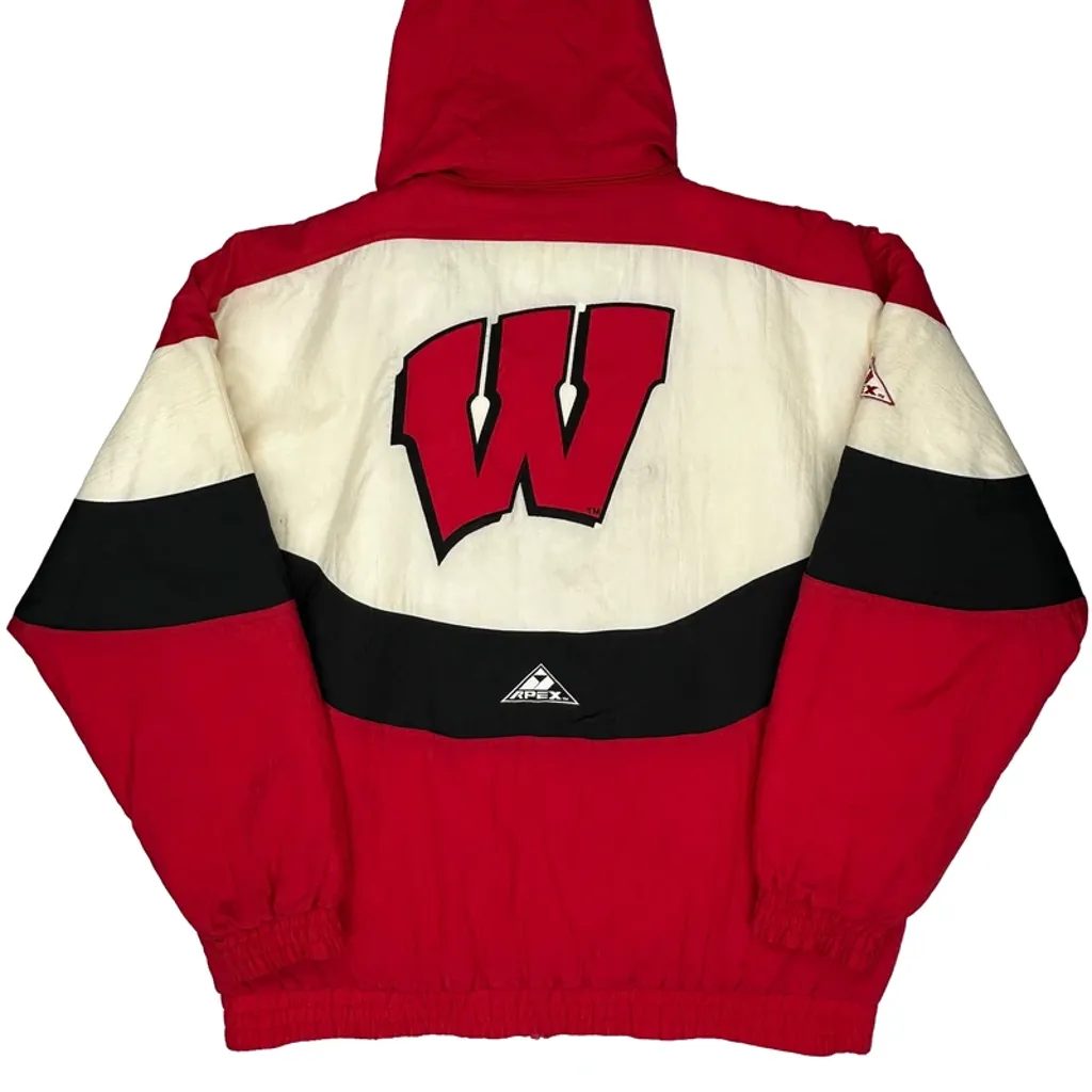 Wisconsin Apex One College Windbreaker - XL Red Nylon - Image 7