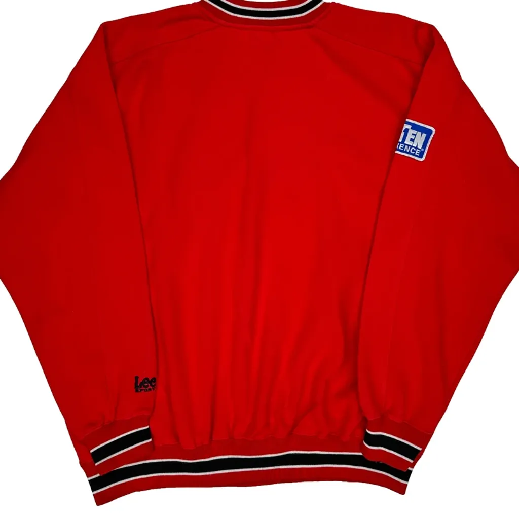 Wisconsin Badgers Lee Sport College Sweatshirt - XL Red Polyester Blend - Image 6
