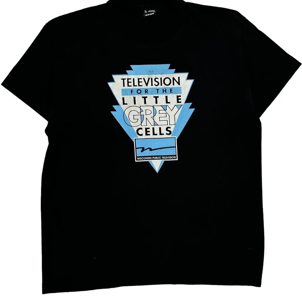 Wisconsin Public Television Fruit Of The Loom Single Stitch T-Shirt - XL Black Cotton Blend - Image 4