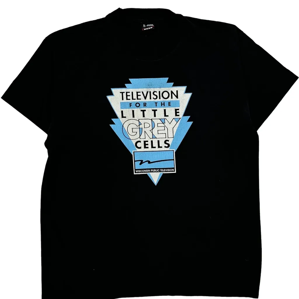 Wisconsin Public Television Fruit Of The Loom Single Stitch T-Shirt - XL Black Cotton Blend - Image 5