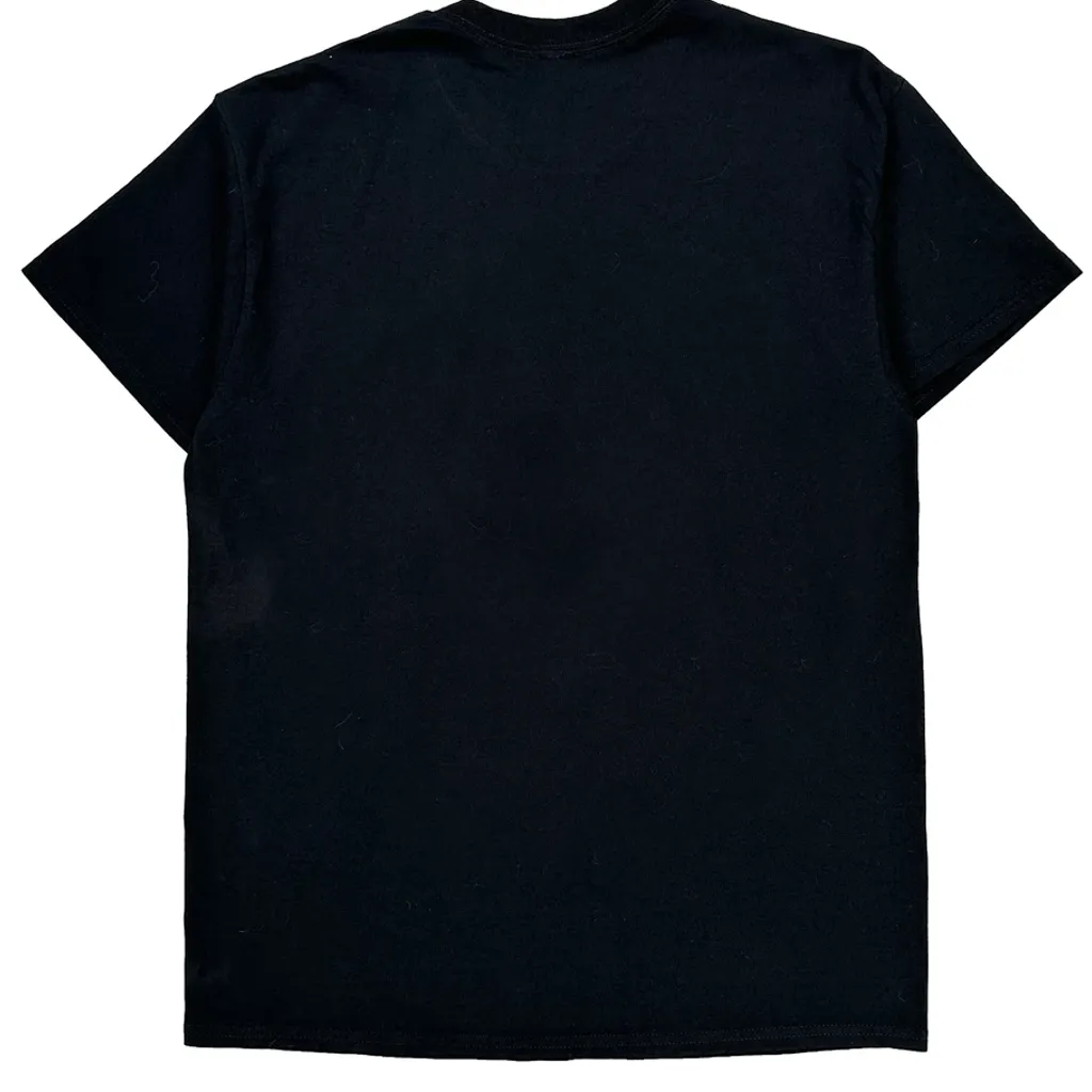 Wolf Howling At The Moon Unbranded Graphic T-Shirt - Medium Black Cotton - Image 7