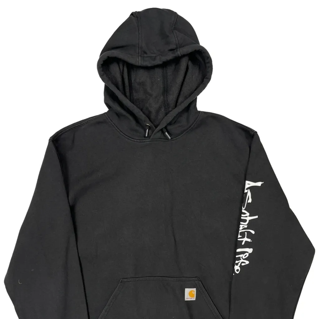 Wolf Logo Carhartt Graphic Hoodie - XL Black Cotton - Image 4