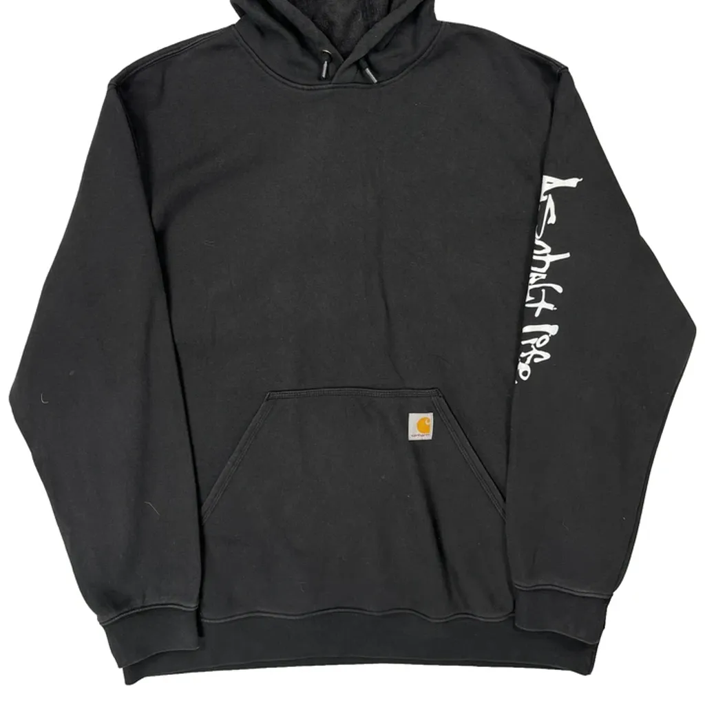Wolf Logo Carhartt Graphic Hoodie - XL Black Cotton - Image 5
