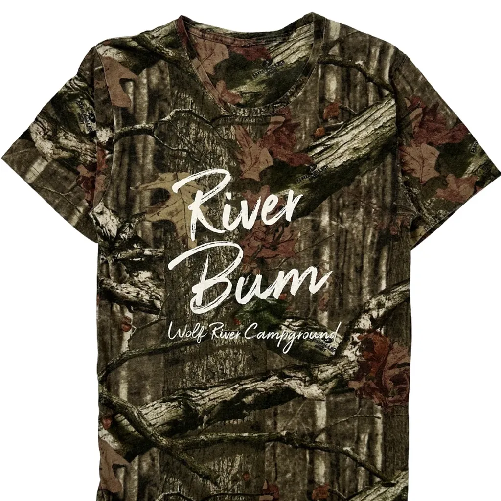 Wolf River Campground Unbranded Camo T-Shirt - XS Camo Cotton - Image 4